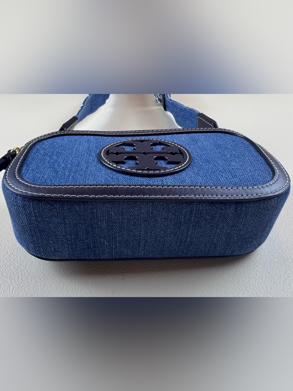 Tory Burch Miller Denim Mini Crossbody Bag with Dust Bag - Picture 6 of 16